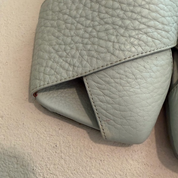 Marsell Spatola Sea Foam Green Grained Leather Sz 37 (6.5/7) Crisscross Sandals - Picture 8 of 9